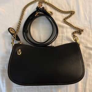 Black Leather Shoulder Bag